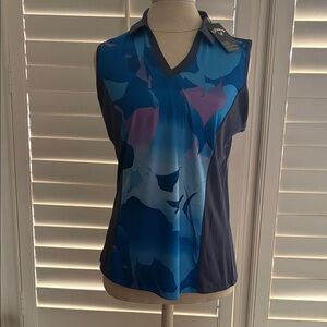 Callaway Women's Blue and Purple Sleeveless top